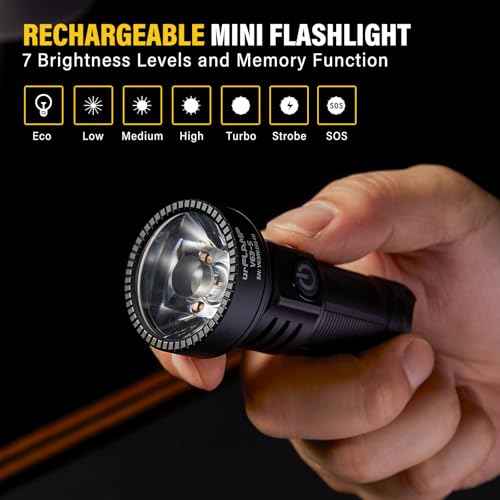 High Lumens Flashlight, 2000 Lumens Ultra-Bright, Compact & Powerful LED Spotlight, USB-C Rechargeable, IP68 Waterproof, 663m Beam Distance