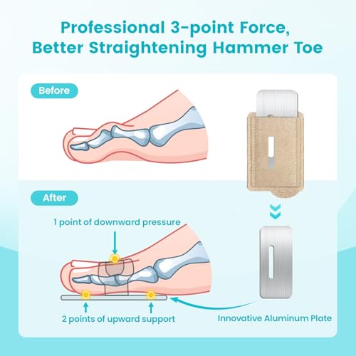 Hammer Toe Straightener Corrector Wrap for Women & Men, Hammer Toe Splint Support - 4 in package