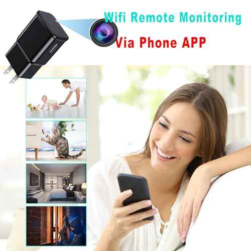 Security Camera Charger Detector, 1080P Camera Dome Surveillance System with Night Vision,APP Control for Home Indoor WirelessMotion Detection, for Home,Business