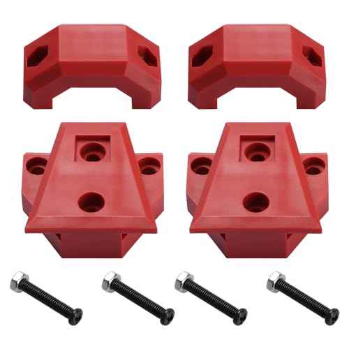 Tool Pouch Mounts (2 Pcs) Fits for Packout Corner Tool Boxes Rail System, Compatible with ToughBuilt ClipTech, Red