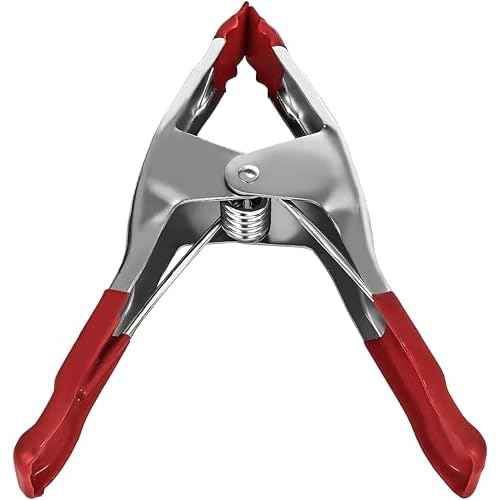 6-Pack 6-Inch Heavy Duty Spring Clamps ? Metal Spring Clip Set with 2.5¡± Jaw Opening, Rubber Coated Handles & Tips ? Strong Grip Clamps for Woodworking, DIY, Photography, Crafting