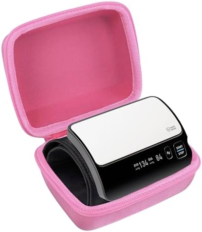 co2CREA Hard Case Replacement for OMRON Evolv Bluetooth Wireless Upper Arm Blood Pressure Monitor BP7000 HEM-7600T-BK (Pink Case)
