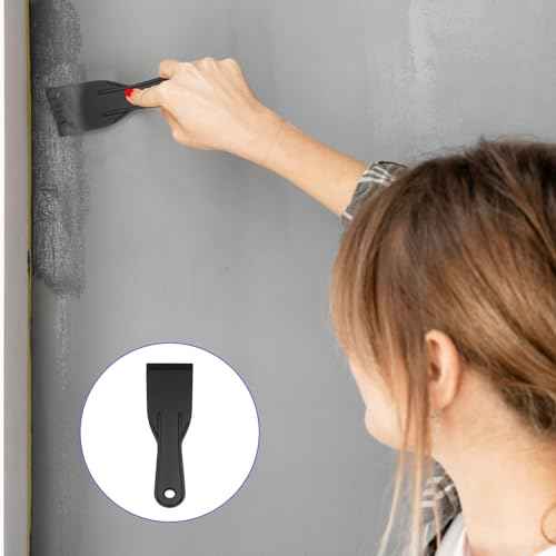 5 pcs 2 Inch Flexible Plastic Paint Scraper Plastics Putty Knife for Spackling Patching Plastic Scraper for Taping Drywall Spreading Painting Wall Scratching
