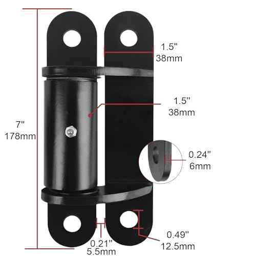 7" 2062P Heavy Duty Gate Hinges 1100lb Capacity - Bolt On/Weld On Carbon Steel Hinges for Driveway Gates, Fence & Barn Doors - Ball Bearing Design, Rust-Black Resistant Finish £¨2pcs£©