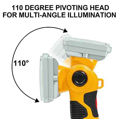 Flashlight for Dewalt 20V Battery, 20v Work Light, 18W 2000LM Portable Floodlights and Spotlight with USB Charging Port for Repairing, Garage, Camping, Jobsite