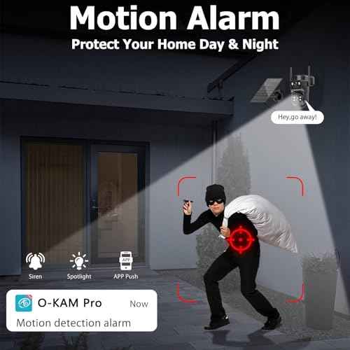 Kurain Dual Lens Solar Security Cameras Wireless Outdoor, 5G/2.4G WiFi 6, 360¡Æ View Pan/Tilt Home Security Camera with 6MP Color Night Vision, Motion Detection, Human Tracking, Spotlight Siren, Alexa
