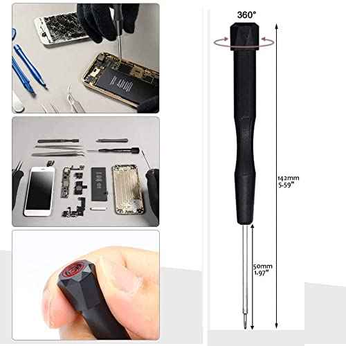 4-Piece Precision Pentalobe Screwdriver Set P2 P5 P6 5-Point 5-Star 0.8 mm, 1.2 mm and 1.5 mm Pentalobe Screwdriver or Ts1 Ts4 Ts5 and Torx T5 for iPhone Macbook Pro Air ReReader Repair