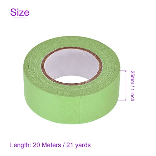 DMiotech 3Pcs 1 inch x 21 Yards Masking Tape Painters Tape Rolls for Crafts, Labeling, DIY Decorative Light Green