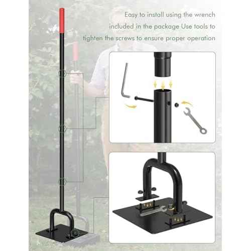 Heavy Duty 10"x10" Steel Tamper Tool with 57" Long Handle and Rubber Grip, Hand Compactor Tool for Soil, Gravel, Asphalt, Driveway, Sidewalk and Paver Base Leveling