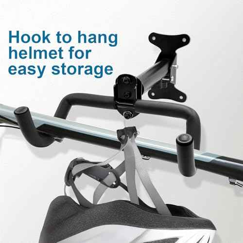 2 Pack Bike Wall Mount, Adjustable Bike Hanger, Garage Bike Rack, Horizontal Bike Hook, Bicycle Holder, Heavy Duty Bike Rack Hook Holder for Road Bikes, Mountain Bikes, Hybrid Bikes
