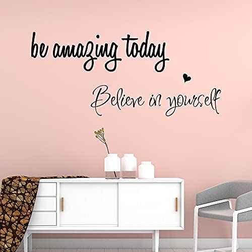 Sinekong Large Inspirational Quote Wall Decals, Removable Positive Saying Lettering Stickers, Motivational Word Decal Peel and Stick for Classroom Home Living Room Bedroom Office DIY Art Decor