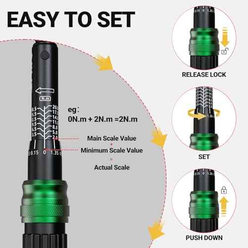 1/4" Click Torque Wrench Set, 32-Piece Portable Bicycle Maintenance Tool Kit, 2-20 Nm ¡¾3% Precision, S2 Torx & Hex Bits, Pro Bike Torque Wrench for Road/Mountain Bike (MTB) & Cycling Repair