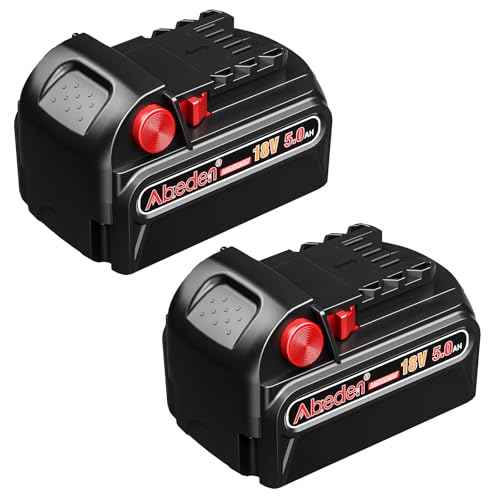 Abeden 18v Battery 2Packs Replacement for Milwaukee M18 Battery 5000mh,High-Capacity Batteries Compaitble with Milwaukee Tools and Charger Black