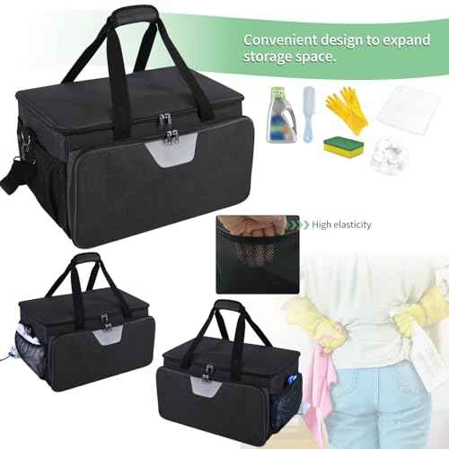 Steam Cleaner Storage Bag Compatible with Dupray Neat Steam Cleaner,Carrying Case with Pockets,Portable Steam Cleaner Organizer Bag with Large Space(Case Only)(Black)