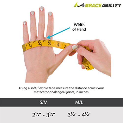 BraceAbility Ulnar Deviation & Drift Hand Splint | MCP Knuckle Joint Support Brace for Rheumatoid Arthritis & Tendonitis Pain Relief, Finger Straightener & Stretcher Glove - S (SM/MED) Left
