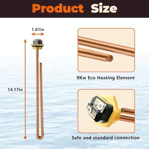HE 90240 for Ecosmart ECO 18 27 36, 9KW 240V Water Heater Element for Eco'smart 27 tankless water heater - 3 Pack