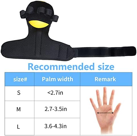 Anti-spasticity Ball Splint Hand Finger for Hand Stroke Hemiplegia Finger Recovery Spasm Dystonia Hemiplegia Finger Training Hand Functional Impairment for Children and Men and Women (Medium)