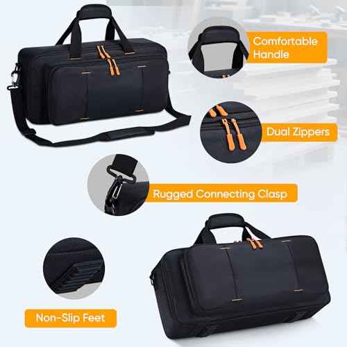Reciprocating Saw Case Compatible with Dewalt Cordless Reciprocating Saw (DCS380B/DCS382B/ DCS389B/ DCS380P1) and Milwaukee Fuel Sawzall, Carrying Bag for Fuel Sawzall with Multiple Pockets