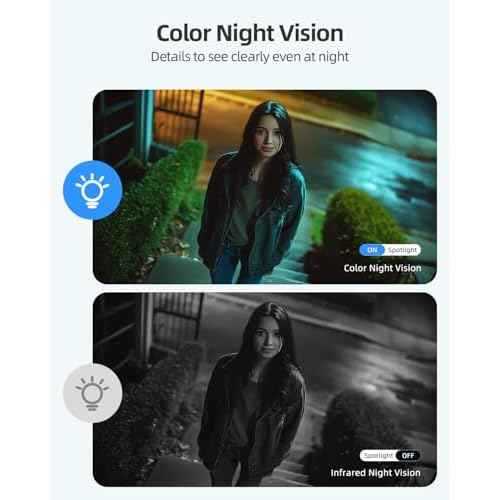 Rocktone 2K Security Cameras Wireless Outdoor, Battery Powered WiFi Cameras for Home Security with AI Motion Detection, Spotlight Color Night Vision, 2-Way Talk, Siren Alarm, IP65, Cloud/SD Storage