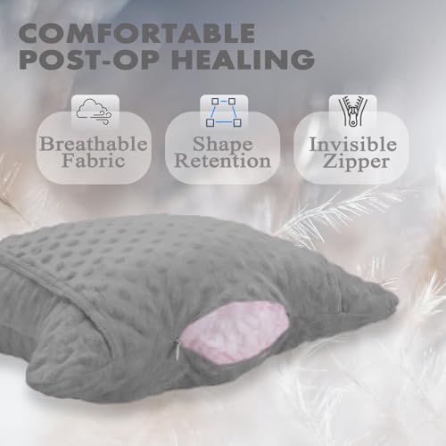 Hysterectomy Pillow with Pocket, Hysterectomy Recovery Abdominal Pillow, Post Surgery Pillow for Abdomen, C-Section Recovery Pillow, Mastectomy, Tummy Tuck, Hernia, Abdominal Surgery Must Haves