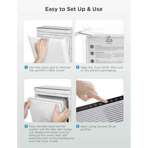 GoveeLife Air Purifier Replacement Accessories for H7124,H712C, 2 pack