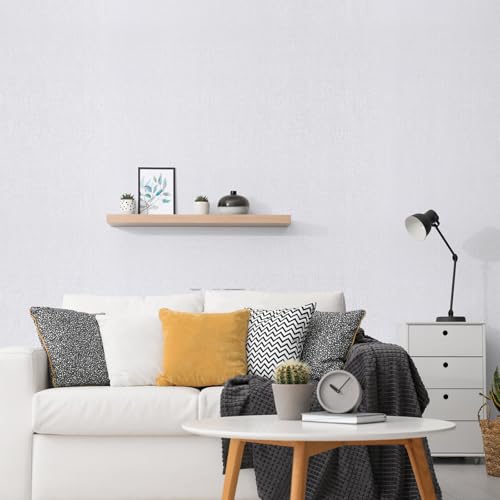 CAX Grasscloth Peel and Stick Wallpaper White Contact Paper 15.7"x118" White Grasscloth Wallpaper Self-Adhesive Removable Wall Paper Waterproof Faux Linen Wall Papers for Living Room Bed Room Cabinets