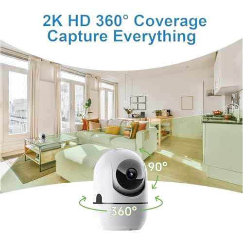Indoor Security Camera, 5G&2.4G WiFi Security Cameras Indoor for Home Security, Pan/Tilt Baby Monitor/Dog/Pet Camera with Phone App Motion Sensor & Night Vision. TF/CloudStorage (2Pack)