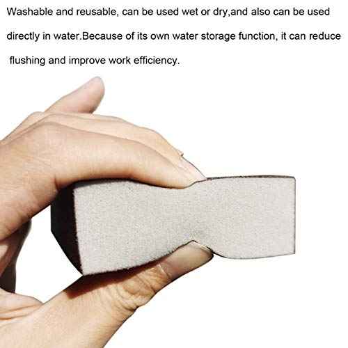 10 Pack 80 Grit Sanding Sponge, Washable and Reusable Sanding Blocks Great for Pot, Pan, Glass, Wood, Metal Sanding