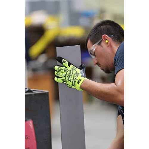 Mechanix Wear Size 10 The Original E5 Armortex And TrekDry Hi-Viz Cut Resistant Gloves, Fluorescent Yellow & Orange (SMG-C91-010), Large