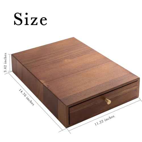 Acacia Wood Coffee Pod Drawer Compatible with Nespresso Vertuo, Pods Holder, Pod Organizer Tray, Storage, Stand, Container, Capsule Holder for Coffee Bar Countertop, 40 Big or 60 Small Pods Capacity