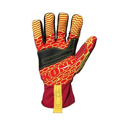 Ironclad mens Work Glove KONG RIGGER GRIP A5, Red/Yellow, Large US