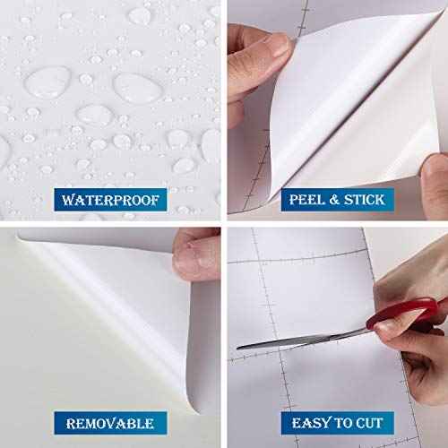 FunStick Thick White Wallpaper Peel and Stick White Contact Paper for Cabinets Countertops Desk Kids Classroom Waterproof Removable Wall Paper Renter Friendly Wallpaper for Bedroom Walls 15.8"x78.8"
