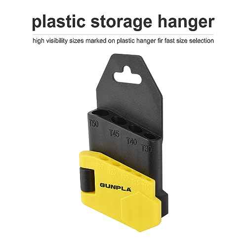 Gunpla Torx Hex Key Allen Star Short Arm Wrench Hex Keys Security Torx End Holes Set of 9 Pieces with Storage Case T10-T50 for Home Maintenance DIY