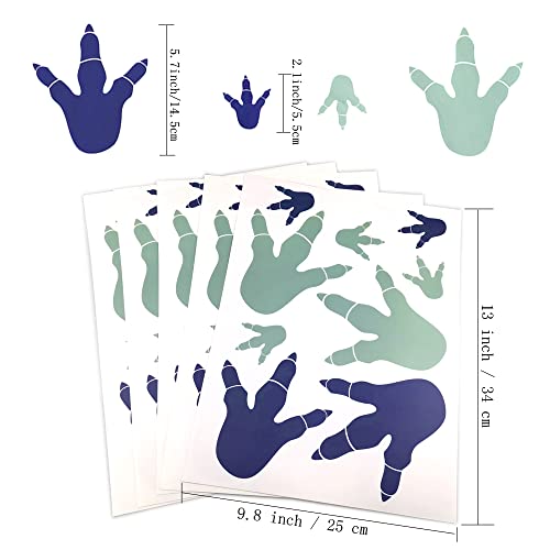 45 PCS Dinosaur Footprint Stickers Wall Decals Dinosaur Feet Floor Vinyl Decals for Bedroom Nursery School Dance Studio Decoration