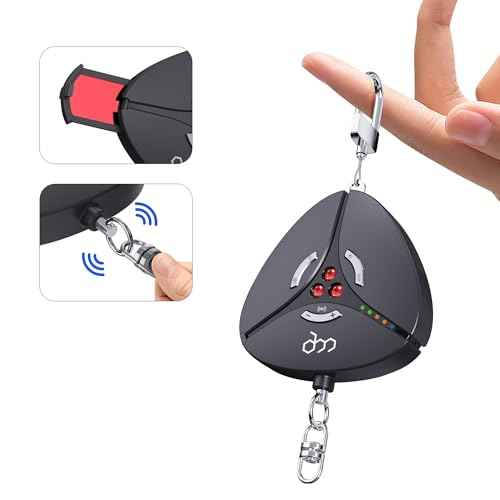 Hidden Camera Detector & GPS Tracker Detector ? Portable Bug Detector, Alarm & Flashlight, Travel Essentials & Personal Privacy And Security Keychain Set for Women, Gifts for Teen Girls - Self Defense