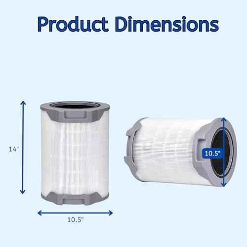 Nispira LV-H134 3-In-1 High Efficiency True HEPA Activated Carbon Premium Filter Replacement for Levoit Air Purifier LV-H134-RF | Remove Smoke, Chemical VOCs | 1 Pack