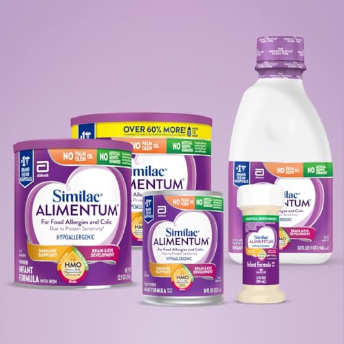 Similac Alimentum With 2'-FL HMO Hypoallergenic Infant Formula, for Food Allergies and Colic Due to Protein Sensitivity, Baby Formula Powder, 19.8-oz Value Can
