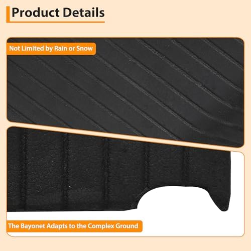 4" Rise Rubber Threshold Ramp for Doorways - 33,000 LBS Capacity Wheelchair Ramp, Non-Slip Surface, Portable Driveway Curb Ramps for Home Entry