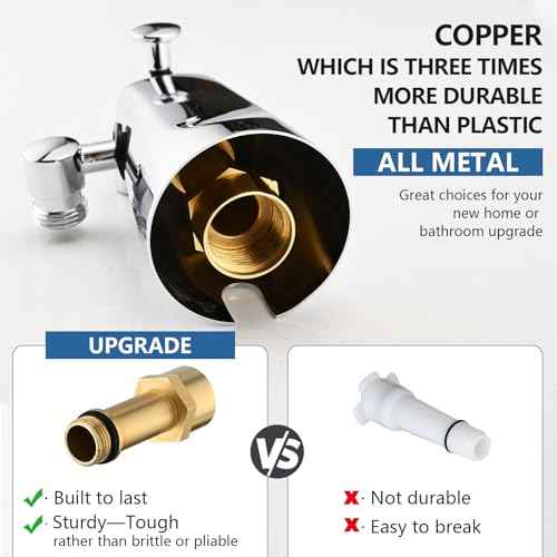 All Metal Bathtub Faucet with Sprayer 10 Settings, Universal Fit 1/2" IPS, Tub Spout with Diverter Brushed Nickel
