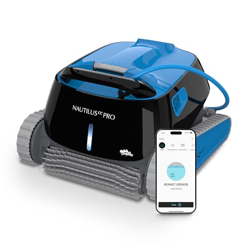Dolphin Nautilus CC Pro Wi-Fi Automatic Robotic Pool Vacuum Cleaner, Wall Climbing, Waterline Scrubber Brush, Ideal for In-Ground Pools up to 50 FT in Length