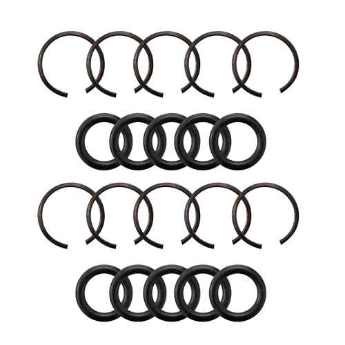 10 Packs 1/2" Impact Wrench Socket Retainer Rings with O-ring, Replacement Parts Compatible with IR, Snap-On, Chicago Pneumatic, Florida Pneumatics, and Air Cat Electric and Pneumatic Air Wrench