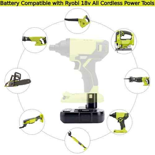 2 Pack 18V 3.0Ah Lithium Replacement Battery Compatible with Ryobi 18V Cordless Power Tools, Replacement for 18V Battery P102 P103 P104 P105 P106 P107 P108