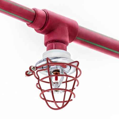 (6 Pack) 1/2" Fire Sprinkler Head Cage Guard Protector Fire Extinguishing System Sprinkler Bracket Red