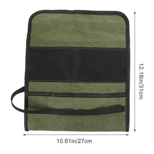 3pcs Chisel Roll, Canvas Roll up Tool Organizer Woodworking Carving Tool Bag 4 Pockets Wrench Holder Pouch for Knives and chisels Storage