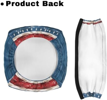 Seat Cover for Walkers for Seniors American Flag Wreath Walker Seat Covers for Ladies Men Rollator Accessories for Seniors Independence Day Rollator Walker Seat and Backrest Covers Gifts