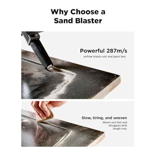 Inokraft Leak-Proof Portable Sand Blaster Gun Kit with Oil-Water Separator & Extension Nozzle,Mini Sandblaster for Rust & Paint Removal, Compatible with Aluminum Oxide, Sand, Walnut Shell & Soda