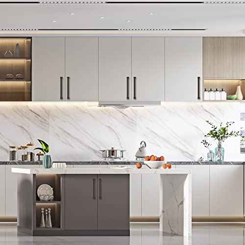 Asidrama 10 Pack 6.3 Inch(160mm) Matte Black Cabinet pulls Kitchen Cabinet Handles Cabinet Pulls Kitchen Cabinet Hardware for Cupboard Drawer Pulls