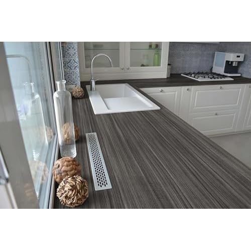 Heroad Wood Contact Paper Grey Wood Grain Contact Paper for Cabinets Countertops Peel and Stick Wallpaper Waterproof Self-Adhesive Decoration Thicken Vinyl 15.7''x118''