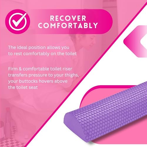 BBL Pillow Toilet Seat Riser BBL Toilet Riser D-Shaped High Density Foam High Density Toilet Seat Pillow Brazilian Butt Lift BBL Toilet Seat Riser BBL Supplies