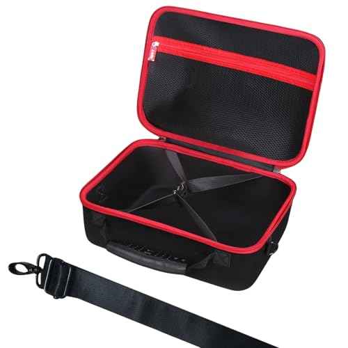 Case for CRAFTSMAN CMCF940M1 / CMCF921B V20 RP Impact Wrench 1/2 Inch & Battery and Charger with Mesh Pocket - Hard Protective Travel Carrying Storage Organizer Bag (Black & Red)